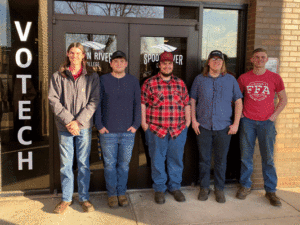 image of 5 students in the Diesel and Power Systems Technology Program who received scholarships.