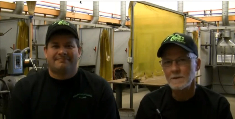 Welding instructors in the machine shop