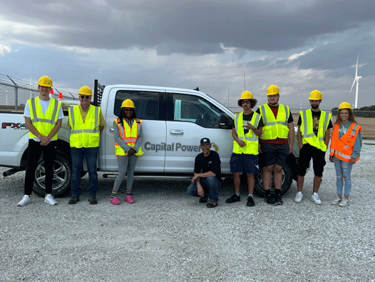 Biology Students Get Up Close and Inside View of Wind Energy at Cardinal Point Wind