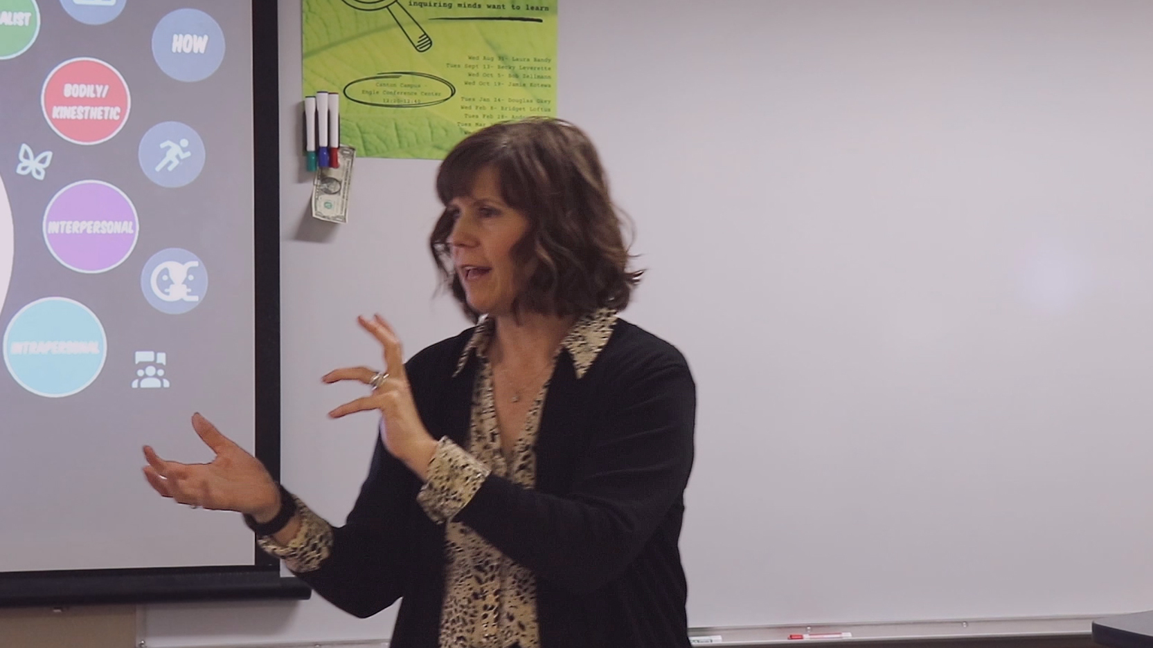 Beth Van Tine giving College Theme presentation