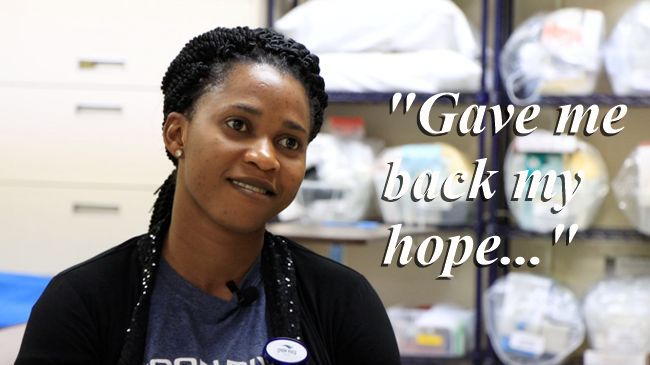 Mariam, SRC student, with quote: Gave me back my hope