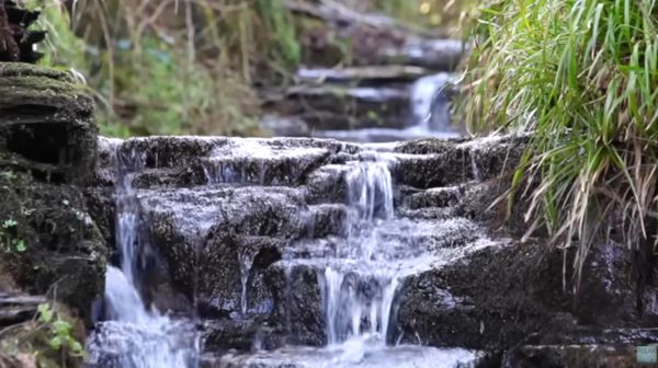image of stream with layers of small waterfalls