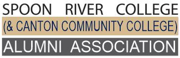 Alumni logo info graphic with text: Spoon River College (& Canton Community College) Alumni Associaition