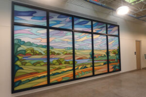 image of the mural at the new Macomb Campus